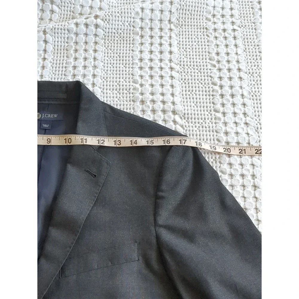 J Crew Aldridge‎ Wool Loro Piana Super 120s Blazer Sz 36 R Charcoal Gray